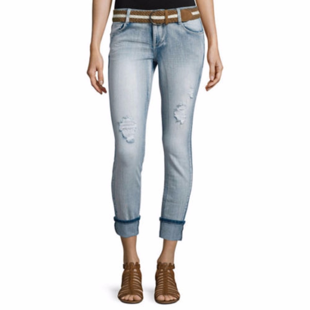 Vanilla Star Belted Cropped Jeans Size 13